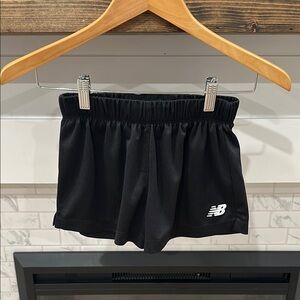 Girls New Balance Black Athletic Shorts with Elastic Waistband